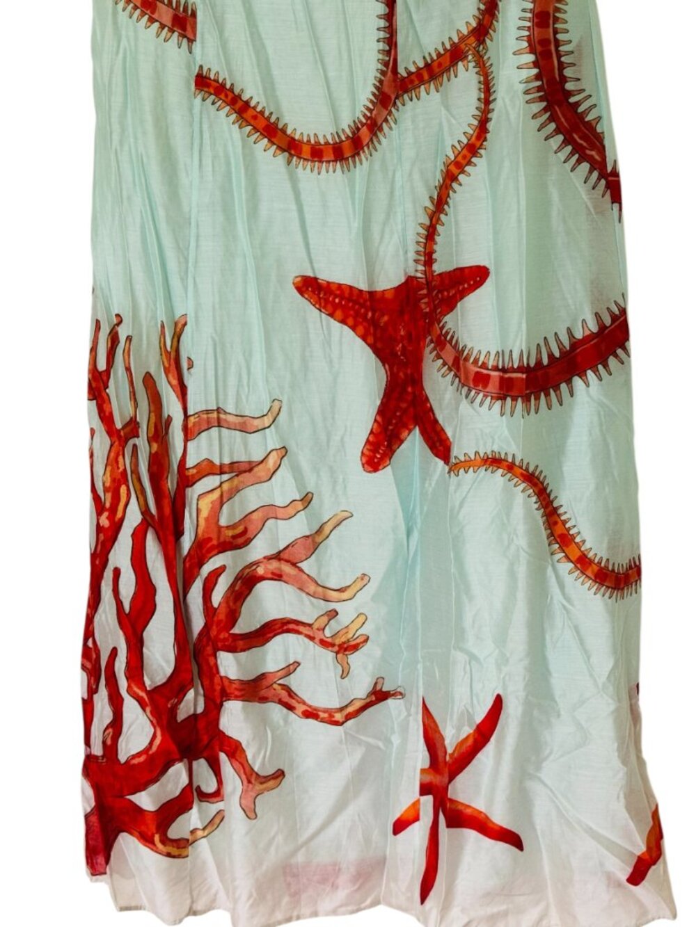 Muma World Blue Graphic Ursa Strapless Maxi Dress Size S As is Condition - Picture 6 of 14